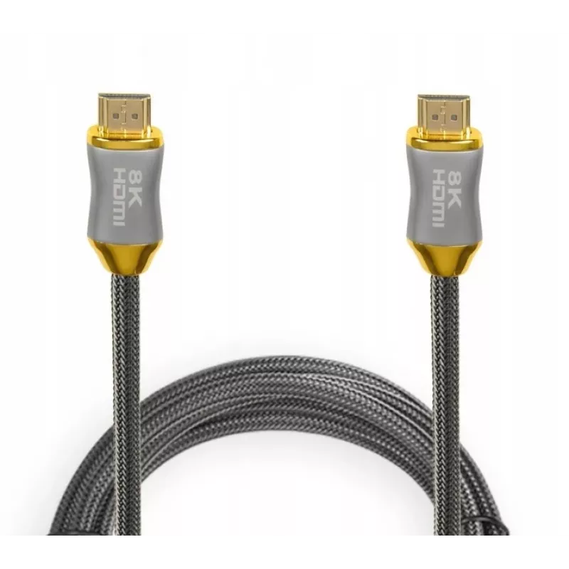 HDMI cable IBOX HD08 2 m, HDMI Type A male–male, HDMI 2.1, silver