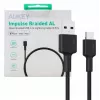 USB A to USB-C cable AUKEY CB-CD30 0.9 m — Black, braided, USB PD 3.0, 0.48 Gbit/s
