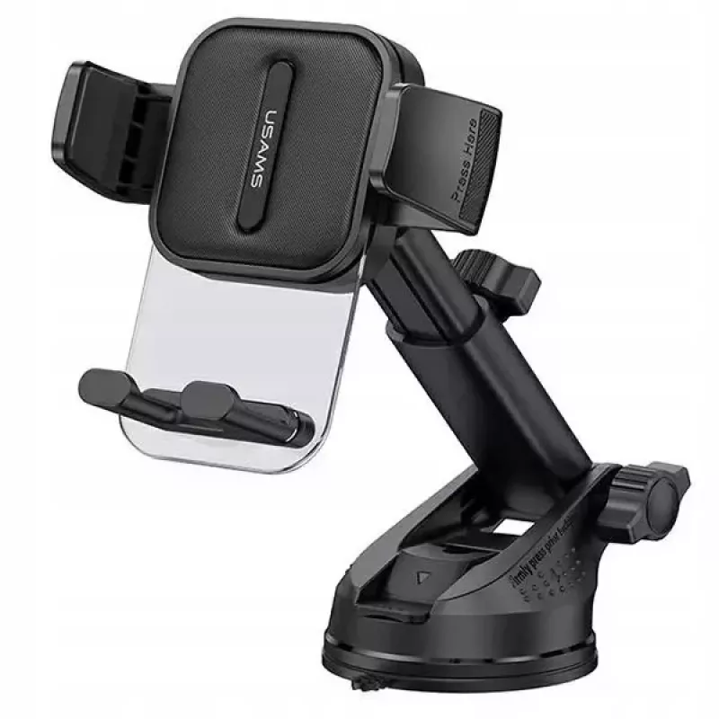 Car dashboard and windshield mount USAMS ZJ072 ZJ072ZJ01 black – universal device holder