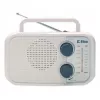 Radio Eltra DANA white – portable analog radio, compact tabletop design