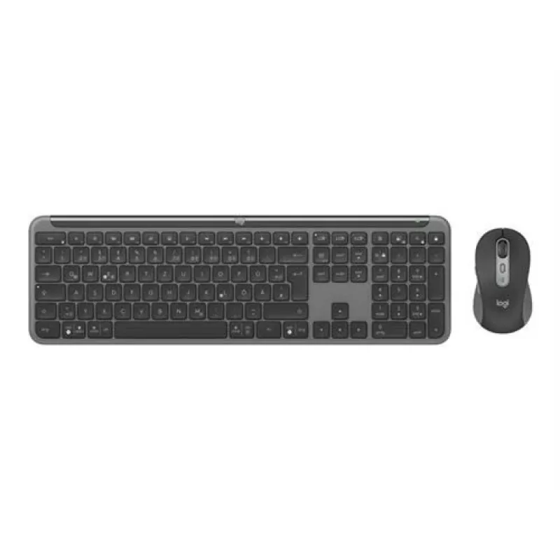 Logitech 920-012483 keyboard Mouse included Office RF Wireless + Bluetooth QWERTZ German Graphite