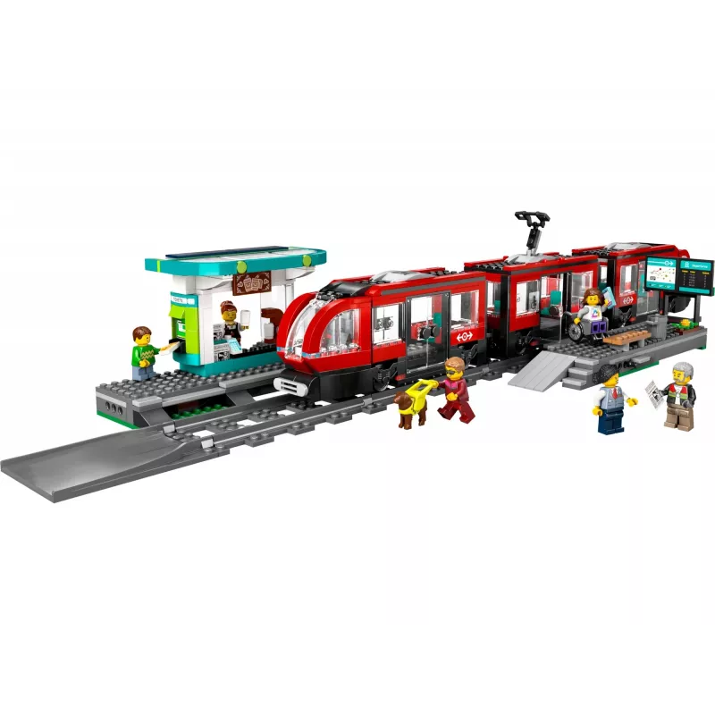 LEGO City city tram and station role play building set for children with toy Tram gift for boys and girls from 7 years who love vehicles