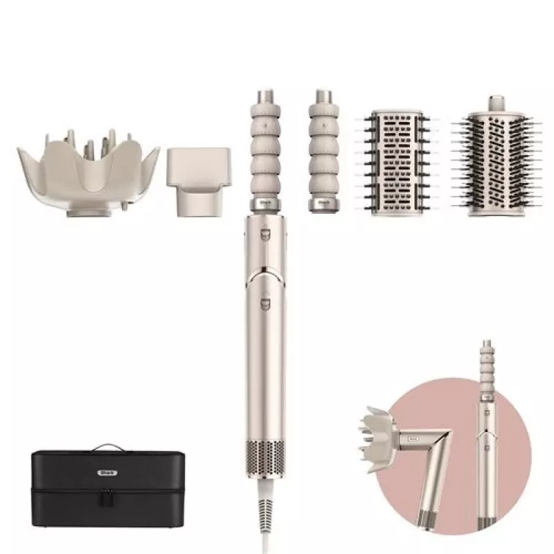 Shark FlexStyle 5 in 1 Air Styler & Hair Dryer Car Wrap Hair Rollers Flat Brush Oval Brush Nozzle Attachment Diffuser Storage Bag No Thermal Damage