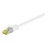 Wentronic GoobayCat.7 Raw Cable Patch Cable, S/FTP (PiMF), White, 0.25 m - LSZH Halogen-Free, Copper, RJ45 Plug (91089)