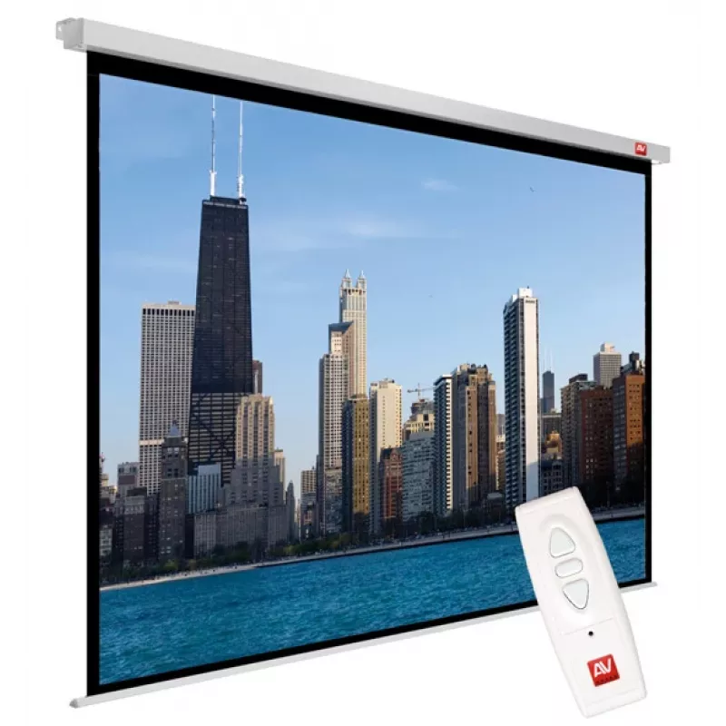 Projection screen AVTEK 1EVE54 motorized 4:3 — viewable 2.17×2.90 m, ceiling mount, white
