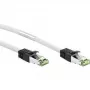 Wentronic Goobay - Patch-Cable - RJ-45 (M) to RJ-45 (M) - 10 M - SFTP, PiMF - CAT 8.1 - Halogen-Free, Moulded, Snagless, Stranded - White (55129)