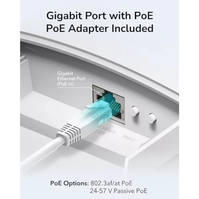 Access Point Cudy AP1300 Outdoor — dual-band 2.4/5 GHz, 300/867 Mbps, IP65, PoE, 2 external RP‑SMA antennas