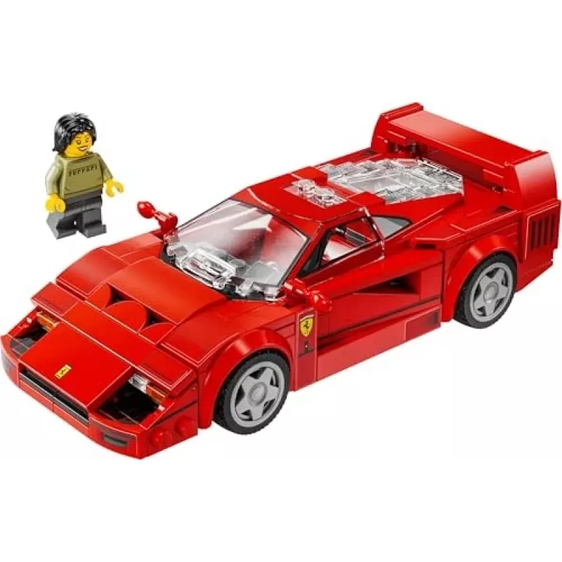 LEGO Speed Champions Ferrari F40 Supercar Buildable Vehicle Toy Model Car for 9 Plus Year Old Boys and Girls with Driver Minifigure Kids' Bedroom D