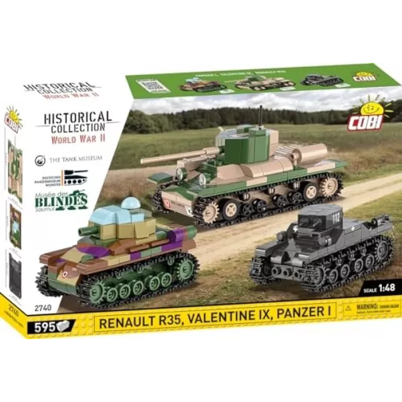Building set COBI Renault R35 Valentine IX Panzer I 595 pieces
