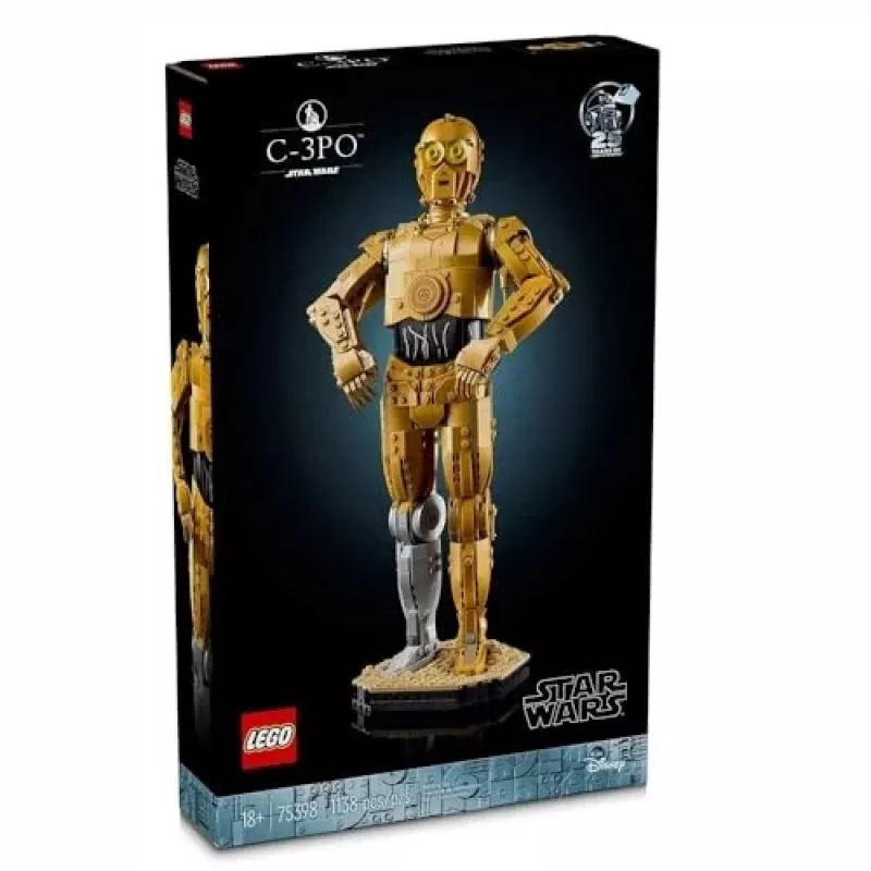 LEGO buildable figure Star Wars C-3PO model 75398 — 1,138 pieces, 380 mm display collectible