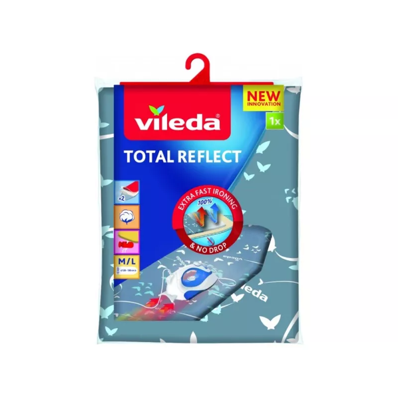 Ironing board top cover VILEDA Total Reflect Blue Grey White for 1300 x 450 mm boards