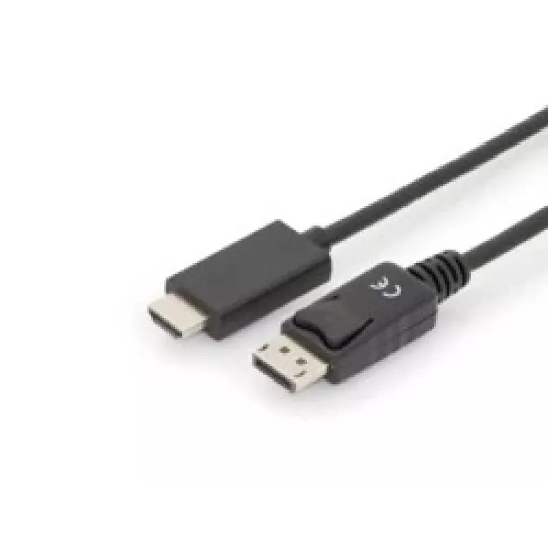 Adapter Cable Displayport 1.2 with interlock 4K 60Hz UHD Typ DP/HDMI A M/M black 2 m