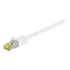 Wentronic GoobayCat.7 Raw Cable Patch Cable, S/FTP (PiMF), White, 0.5 m - LSZH Halogen-Free, Copper, RJ45 Plug (91090)