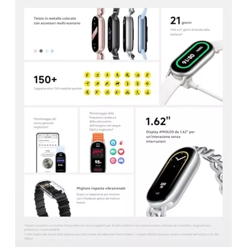 Xiaomi Smart Band 9 Wristband activity tracker 4.11 cm (1.62) Arctic blue