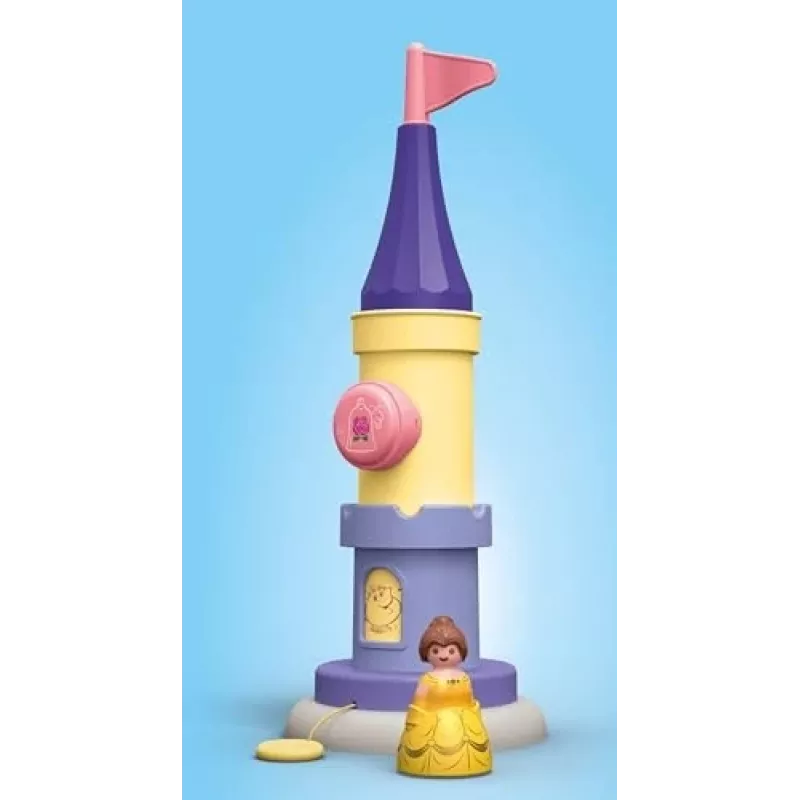 PLAYMOBIL JUNIOR & Disney: Belle S Play Tower with Sound |Playset for Toddlers 1-3