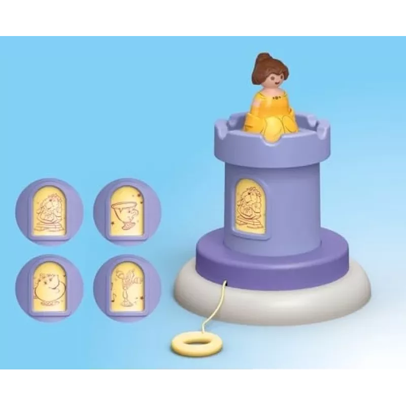 PLAYMOBIL JUNIOR & Disney: Belle S Play Tower with Sound |Playset for Toddlers 1-3