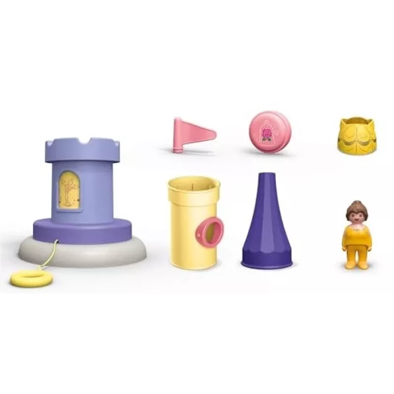 PLAYMOBIL JUNIOR & Disney: Belle S Play Tower with Sound |Playset for Toddlers 1-3