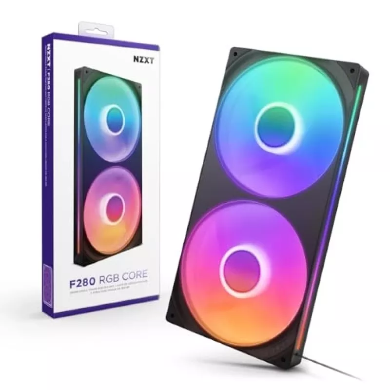 NZXT F280 RGB Core 140mm ARGB PWM 2-Pack Black
