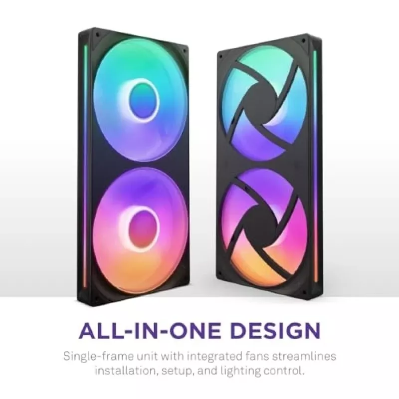 NZXT F280 RGB Core 140mm ARGB PWM 2-Pack Black