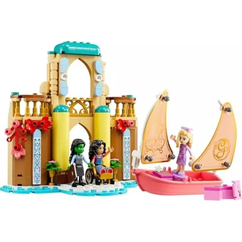 Construction toy LEGO set 75681 with Wicked, Glinda, Elphaba, Nessarose and Shiz University minifigures