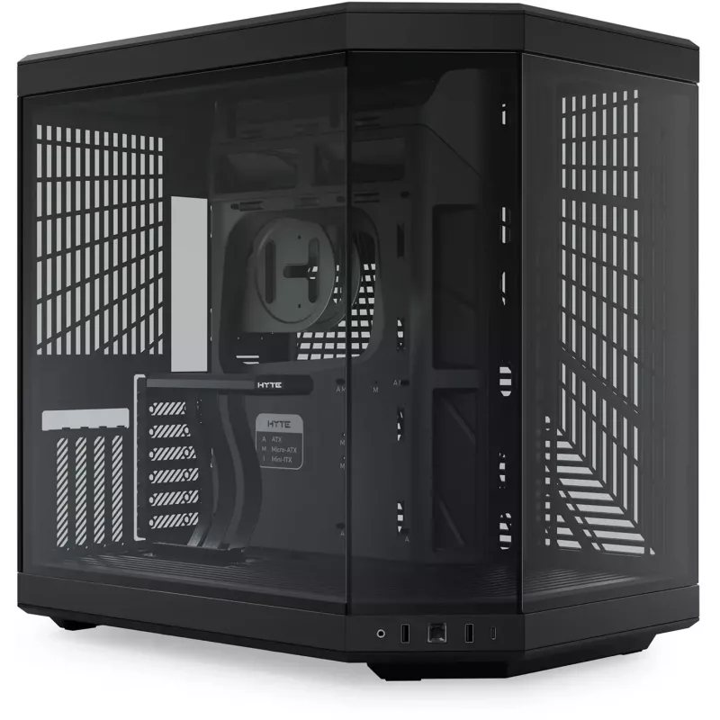 HYTE Y70 CS-HYTE-Y70-B Midi Tower PC case, E-ATX, tempered glass, Pitch Black