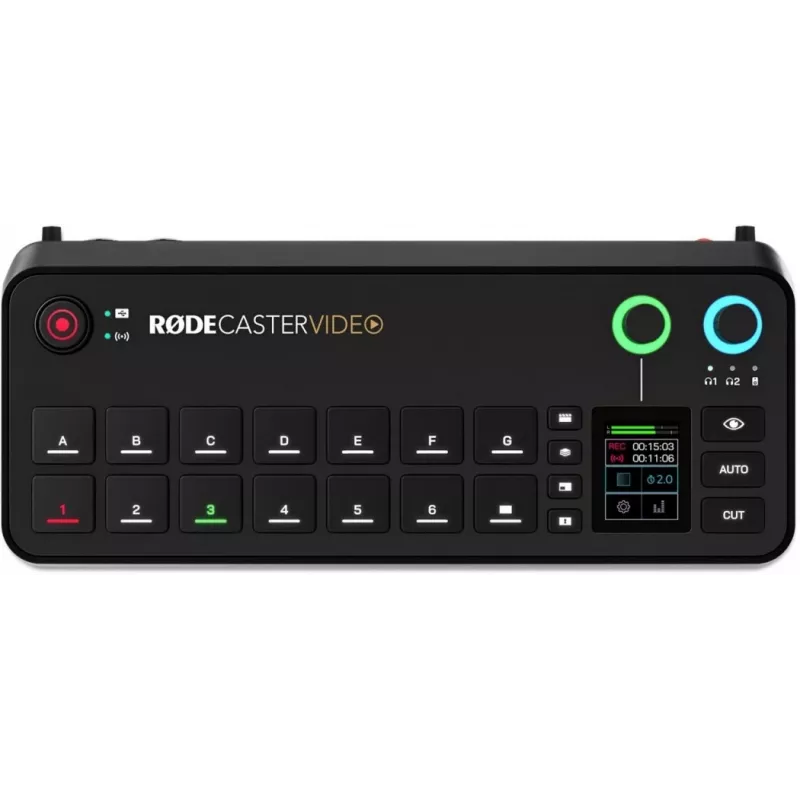 Rode RØDECaster Video Video and Audio Production Console, up to 6 Video Sources, Two Preamps, Dual Internal Wireless Receivers