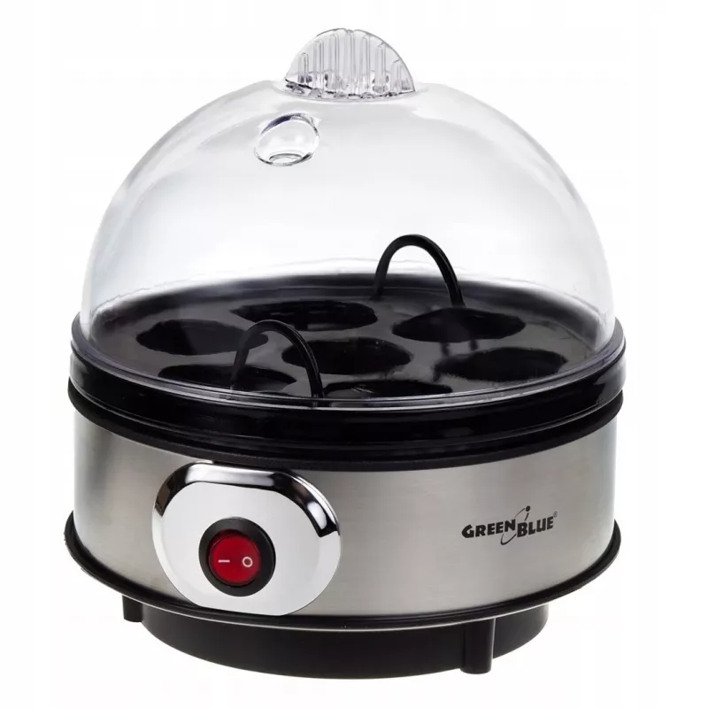 Egg cooker GreenBlue GB572 electric egg steamer 400W, capacity 7 eggs, silver, adjustable hardness