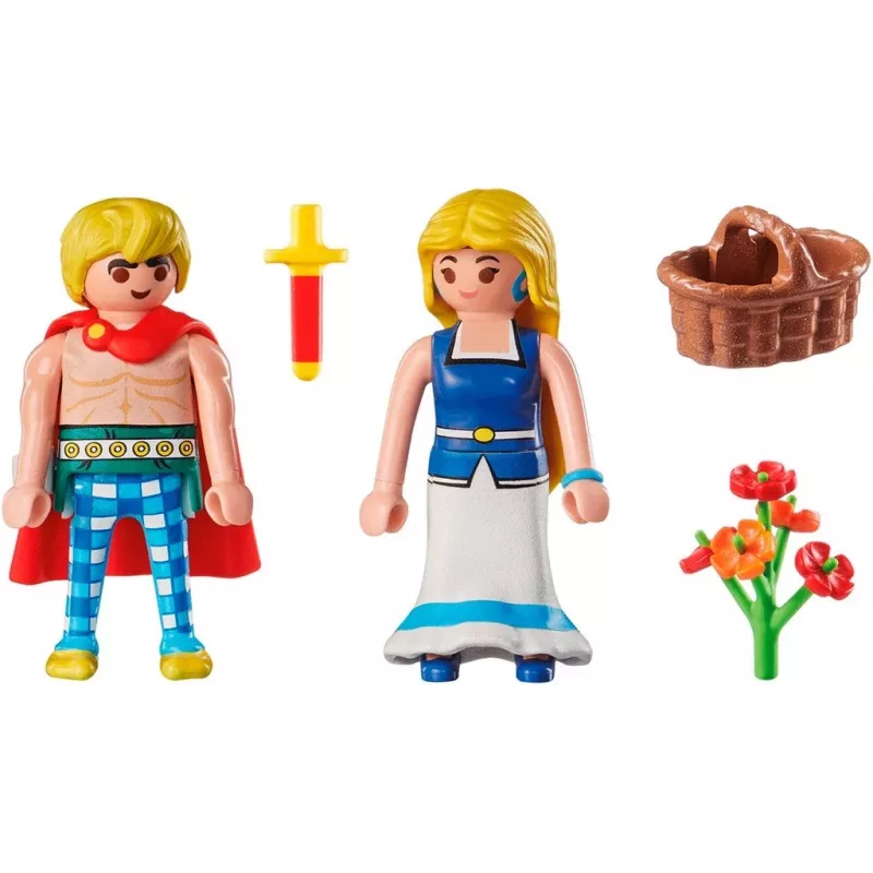 PLAYMOBIL | Asterix | Tragicomix and Falbala | Couple in Love from the Asterix Universe | Toy for Children from 5 Years | 71544