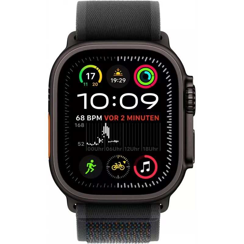 APPLE Watch Ultra 2 GPS + Cellular 49mm Black Titanium Case with Black Trail Loop - M/L