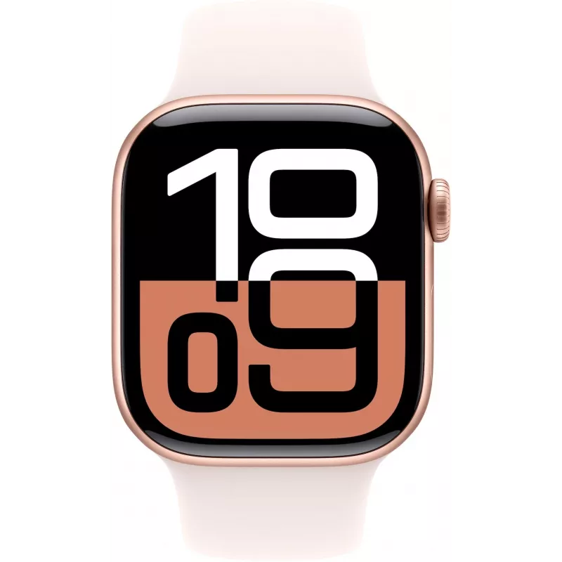 APPLE Watch Series 10 GPS 42mm Rose Gold Aluminium Case with Light Blush Sport Band - S/M