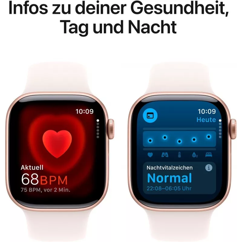 APPLE Watch Series 10 GPS 42mm Rose Gold Aluminium Case with Light Blush Sport Band - S/M