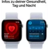 APPLE Watch Series 10 GPS 46mm Silver Aluminium Case with Blue Cloud Sport Loop