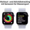 APPLE Watch Series 10 GPS 46mm Silver Aluminium Case with Blue Cloud Sport Loop