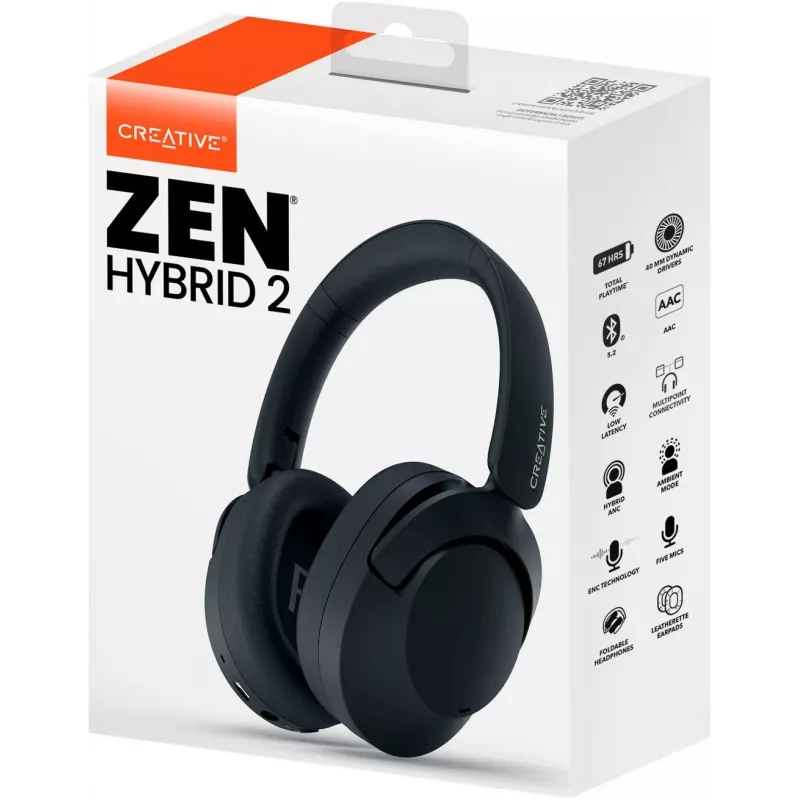Creative Labs Zen Hybrid 2 Headset Wired & Wireless headband Calls/Music USB Type-C Bluetooth Black