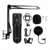 Wired PC microphone MEDIA-TECH MT397K with XLR input, desktop stand, 2.4 m cable, 20–20000 Hz, -32 dB sensitivity