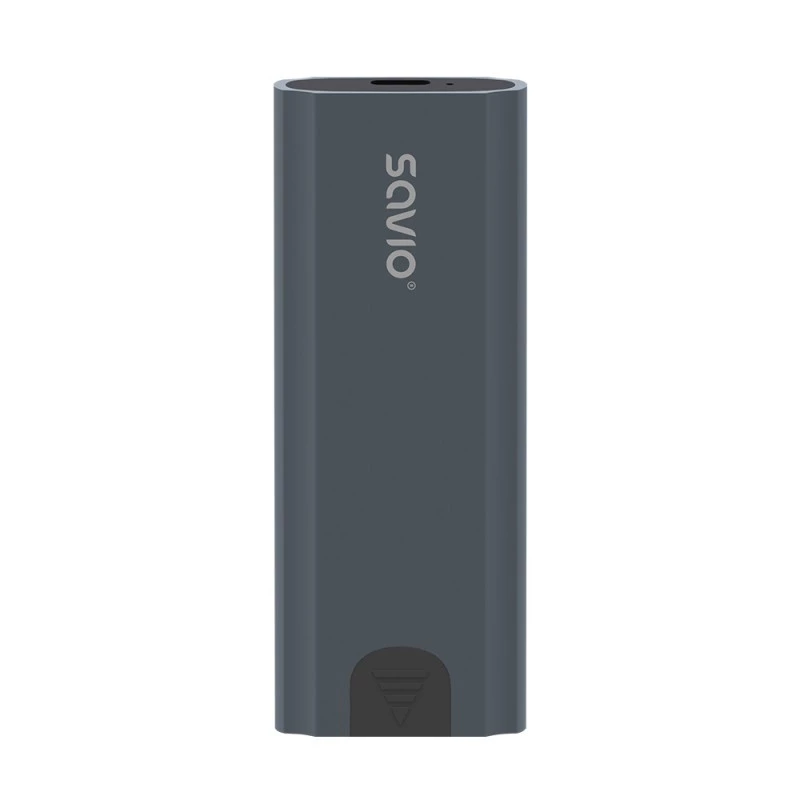 M.2 SSD enclosure SAVIO AK-67 Grey, USB 10 Gbit/s, single M.2 drive support
