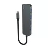 USB hub SAVIO AK-54 — 4 x USB-A (USB 3.2 Gen 1), USB-C host, black
