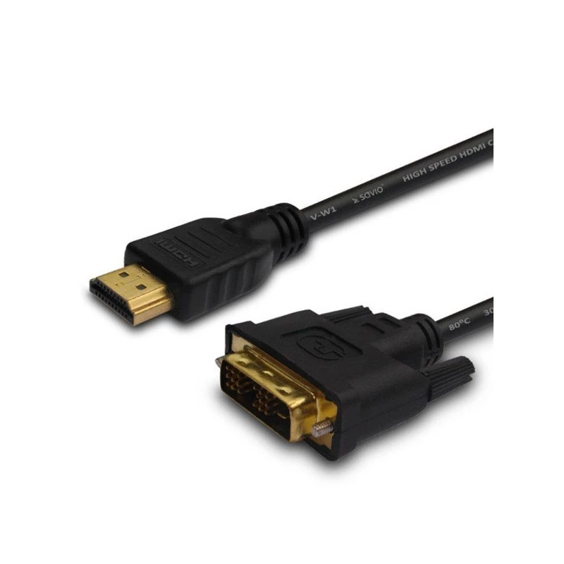 Savio CL-139 Cable E Adapter Video 1.8 M DVI-a HDMI Tipo a (Standard) Black
