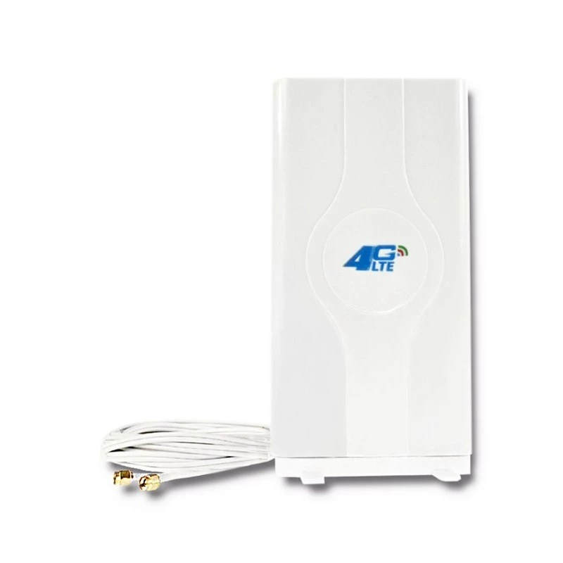 Omni-directional antenna QOLTEC 57013, 0.6–2.7 GHz, 30 dBi, vertical polarization, 50 Ω, white ABS housing