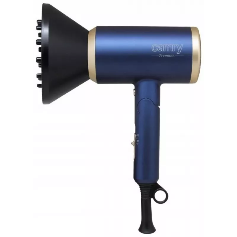 Camry | Hair Dryer | CR 2268 | 1800 W | Number of temperature settings 2 | Ionic function | Diffuser nozzle | Blue/Gold