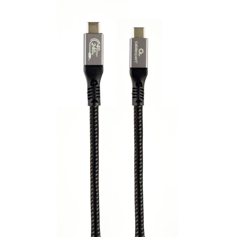 USB-C to USB-C cable GEMBIRD CCBP-USB4-CMCM240 1.5 m, USB4 Gen 3x2, 40 Gbit/s, 240 W, black