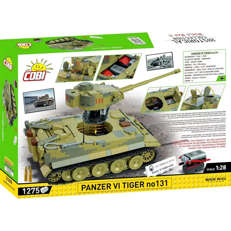 Building set COBI Panzer VI Tiger no131 1275 pieces