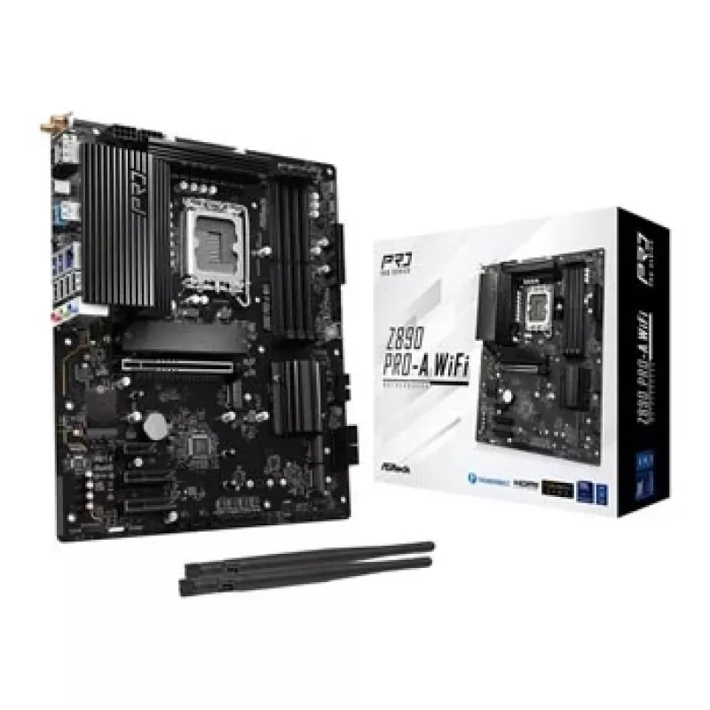 Motherboard ASRock Z890 Pro-A WiFi — Intel Z890, LGA 1851, ATX, DDR5, 4x DIMM, 256GB, Wi‑Fi 6E, 2.5Gb LAN