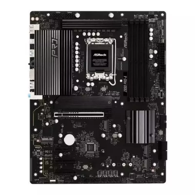 Motherboard ASRock Z890 Pro-A ATX — Intel Z890 chipset, LGA 1851, DDR5, 4x DIMM, 256GB, 2.5Gb LAN, PCIe Gen5