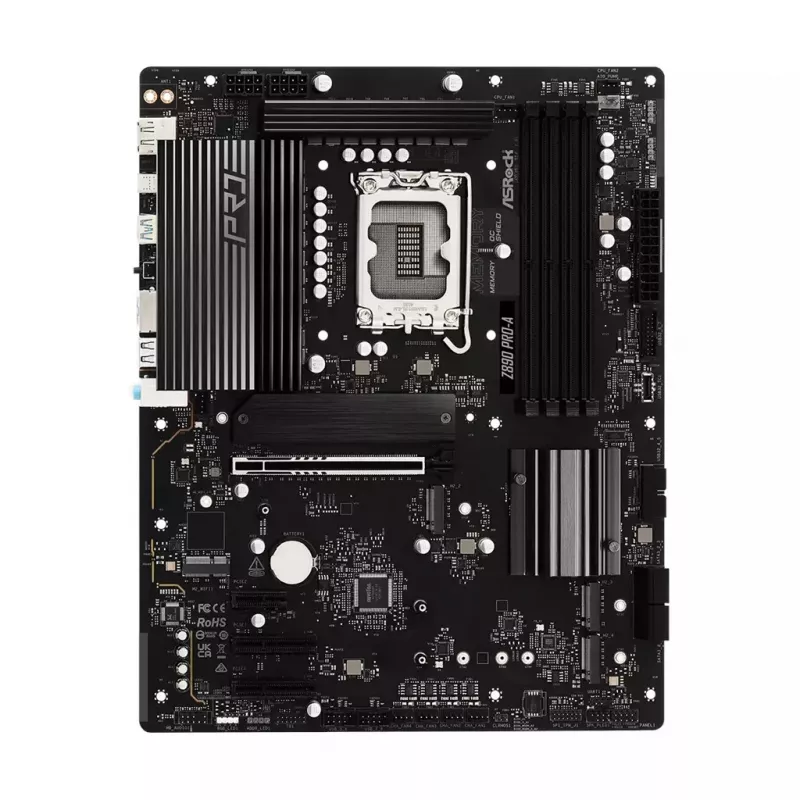 Motherboard ASRock Z890 Pro-A ATX — Intel Z890 chipset, LGA 1851, DDR5, 4x DIMM, 256GB, 2.5Gb LAN, PCIe Gen5