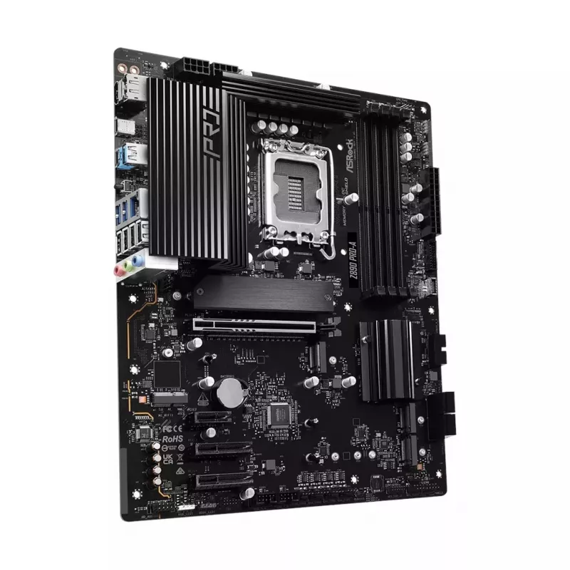 Motherboard ASRock Z890 Pro-A ATX — Intel Z890 chipset, LGA 1851, DDR5, 4x DIMM, 256GB, 2.5Gb LAN, PCIe Gen5