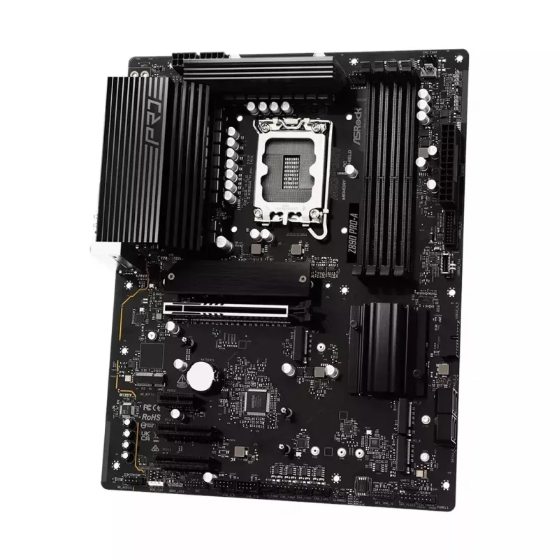 Motherboard ASRock Z890 Pro-A ATX — Intel Z890 chipset, LGA 1851, DDR5, 4x DIMM, 256GB, 2.5Gb LAN, PCIe Gen5