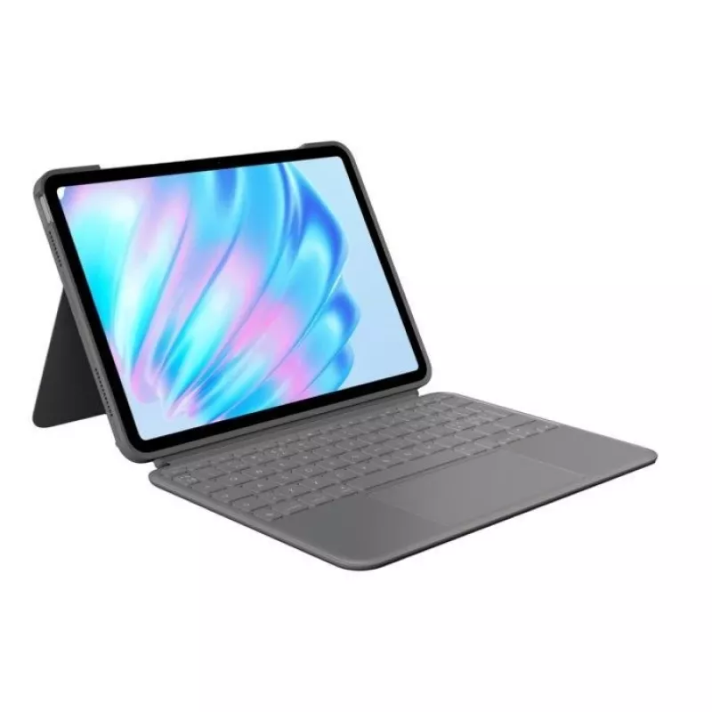 Keyboard Logitech Combo Touch QWERTY Danish Finnish Norwegian Swedish Smart Connector Grey