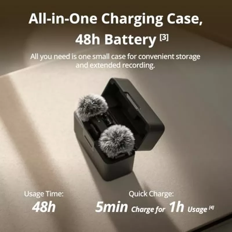 DJI Mic Mini (2 TX + 1 RX + Charging Case) Wireless Microphone Kit - Dark Grey