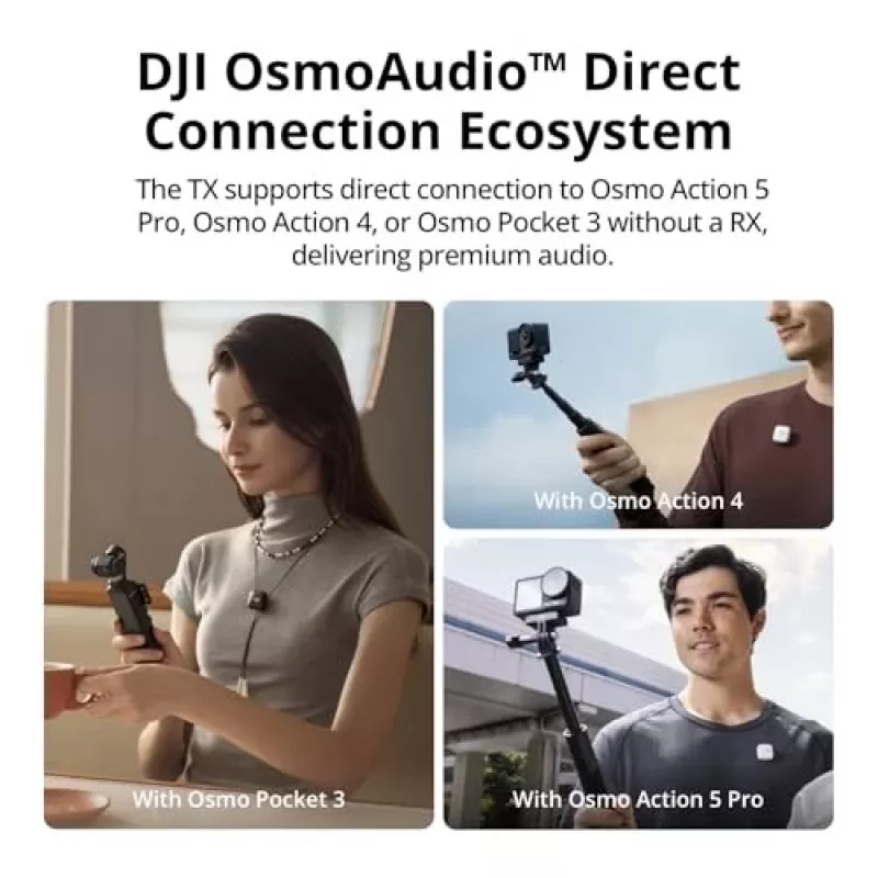 DJI Mic Mini (2 TX + 1 RX + Charging Case) Wireless Microphone Kit - Dark Grey